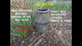 Ohio Treasure Hunting Digging in OLD DUMP Crocks \& MORE