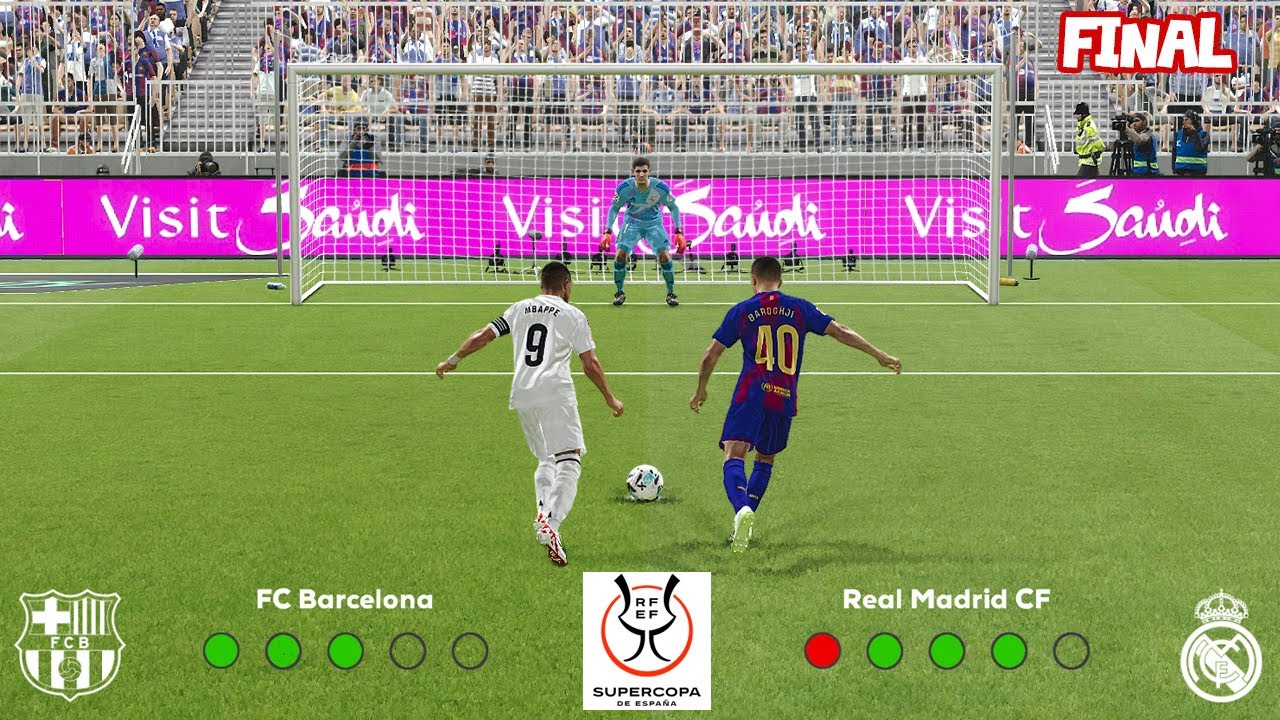 🔴BARCELONA vs REAL MADRID PENALTY SHOOT OUT ⚽ FINAL SUPER COPPA DE ESPANA 2026  ⚽ FOOTBALL GAMEPLAY