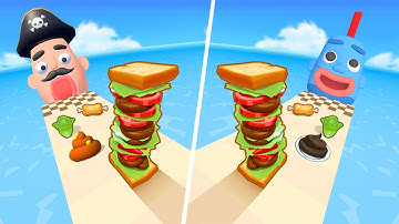 Stacky Ice Cream Runner | Burger Stack 3D - All Level Gameplay Android,iOS - NEW BIG APK UPDATE