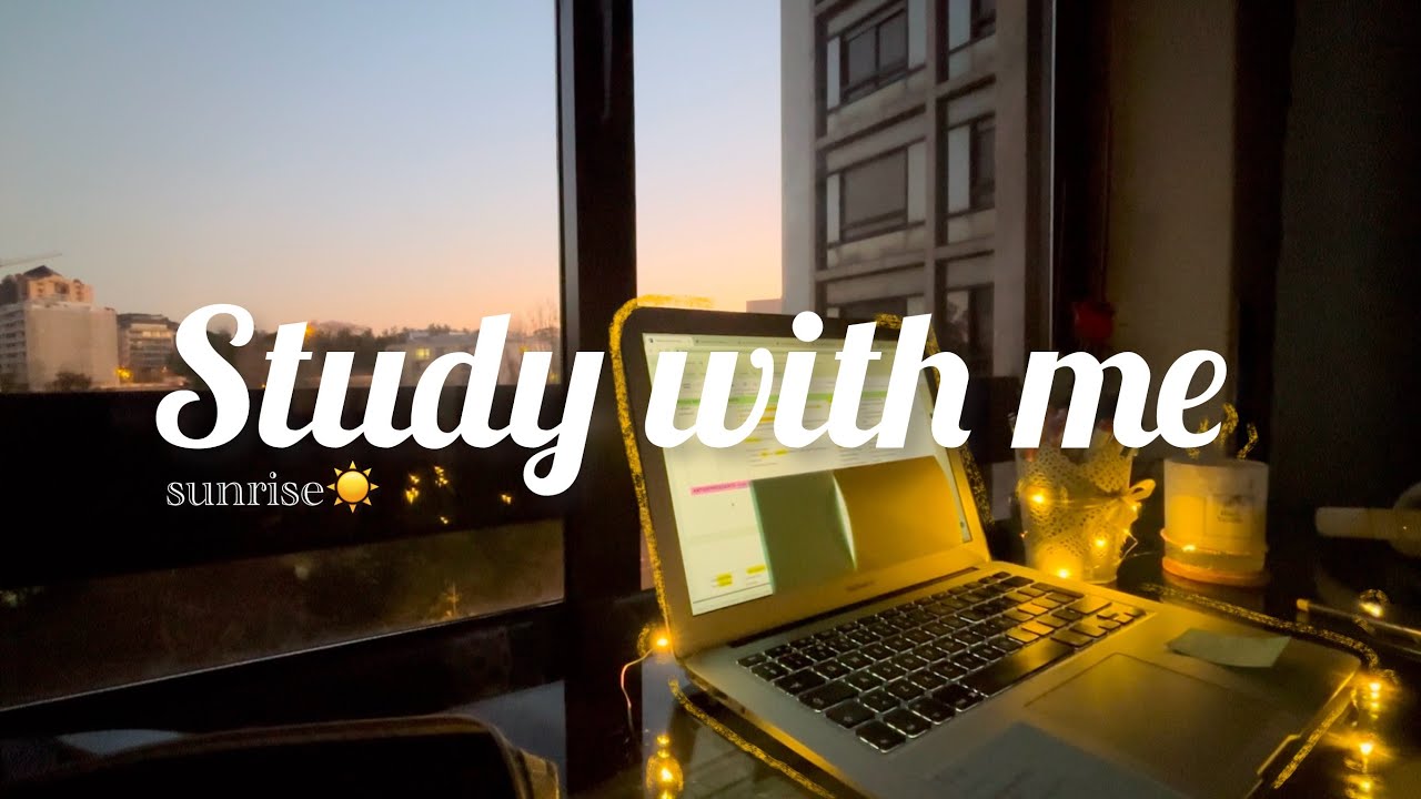 2 HOUR STUDY WITH ME | sunrise + pomodoro 50/10 + relaxing rain sounds