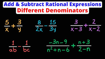 Optellen en aftrekken van rationale uitdrukkingen met verschillende noemers | Eat Pi