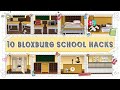 Bloxburg : 10 School Building Hacks with New Shapes | Tips & Designs | Series 17