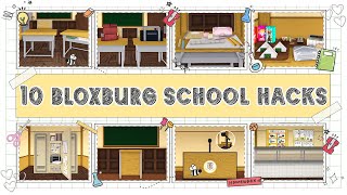 Bloxburg : 10 School Building Hacks with New Shapes | Tips & Designs | Series 17