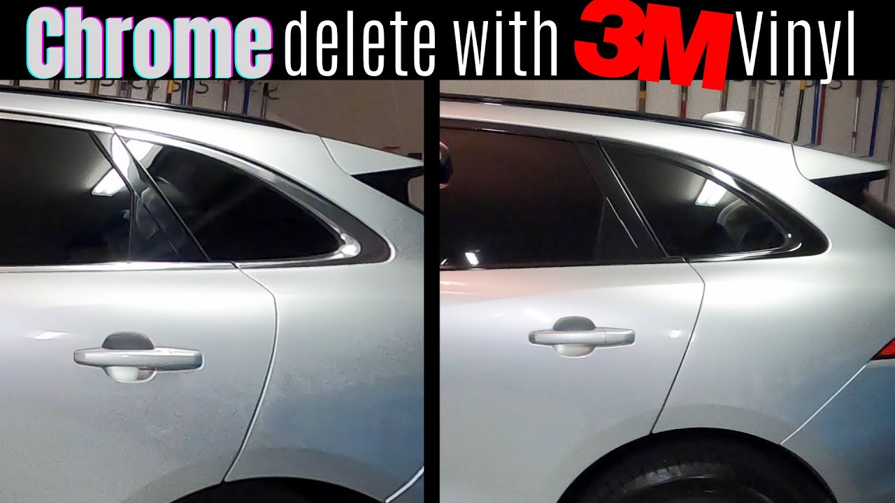 HOW TO BLACK OUT CHROME WINDOW TRIM WITH VINYL Chrome Delete on our 2019 Jaguar FPace YouTube