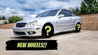 MY NEW WHEELS FOR THE CLK 500!!MEATY TIRE SETUP