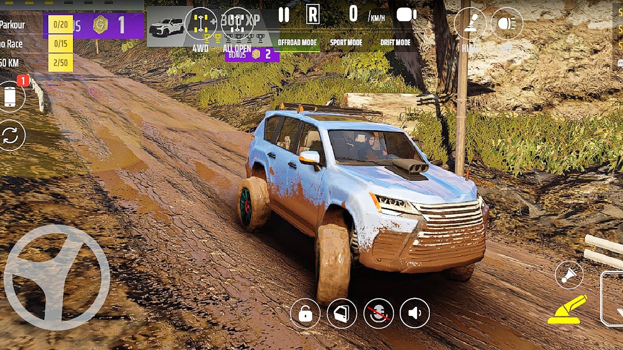 OFF - ROADING IN LANDCURISOR CAR 