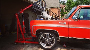 1976 C10 CHEVY BUILD UPDATE SQUAREBODY 5.3 / 4L80E INSTALL