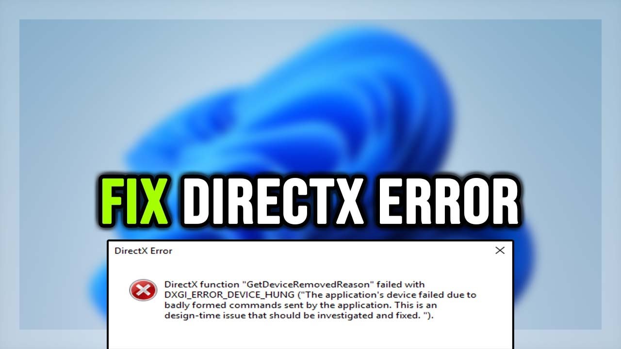 How to FIX GAME DirectX Error / DXGI_ERROR_DEVICE on Windows 11 (2026)