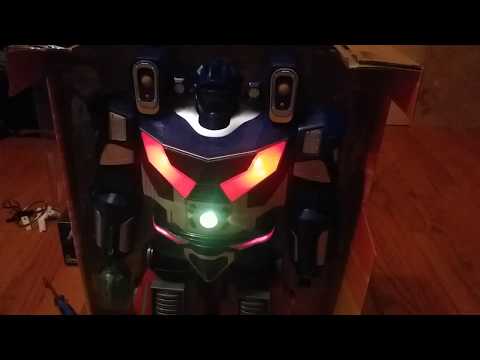 adventure force astrobot walking robot toy with lights & sound