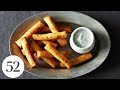 Chickpea Fries with Yogurt Dipping Sauce