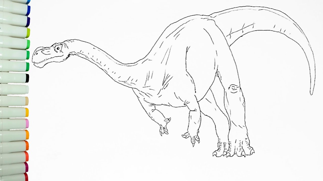 Dinosaur alphabet (Letter A) - How to draw Aardonyx - drawing for children