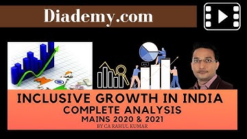 Inclusive Growth In India - Complete Analysis  !! MAINS 2021 & 2022  !! CA RAHUL KUMAR !!DIADEMY.COM