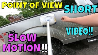 POV TRUCK wash slow motion