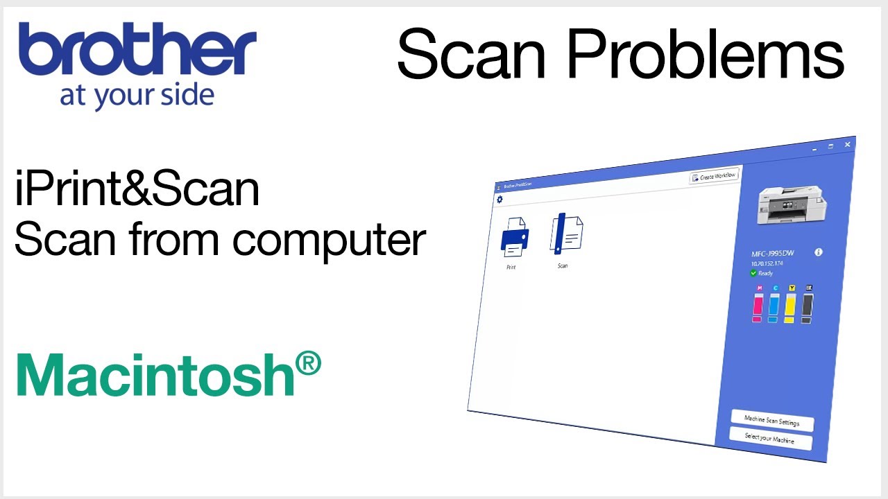 Resolving scan problems with Mac iPrint&Scan – scanning from the computer -