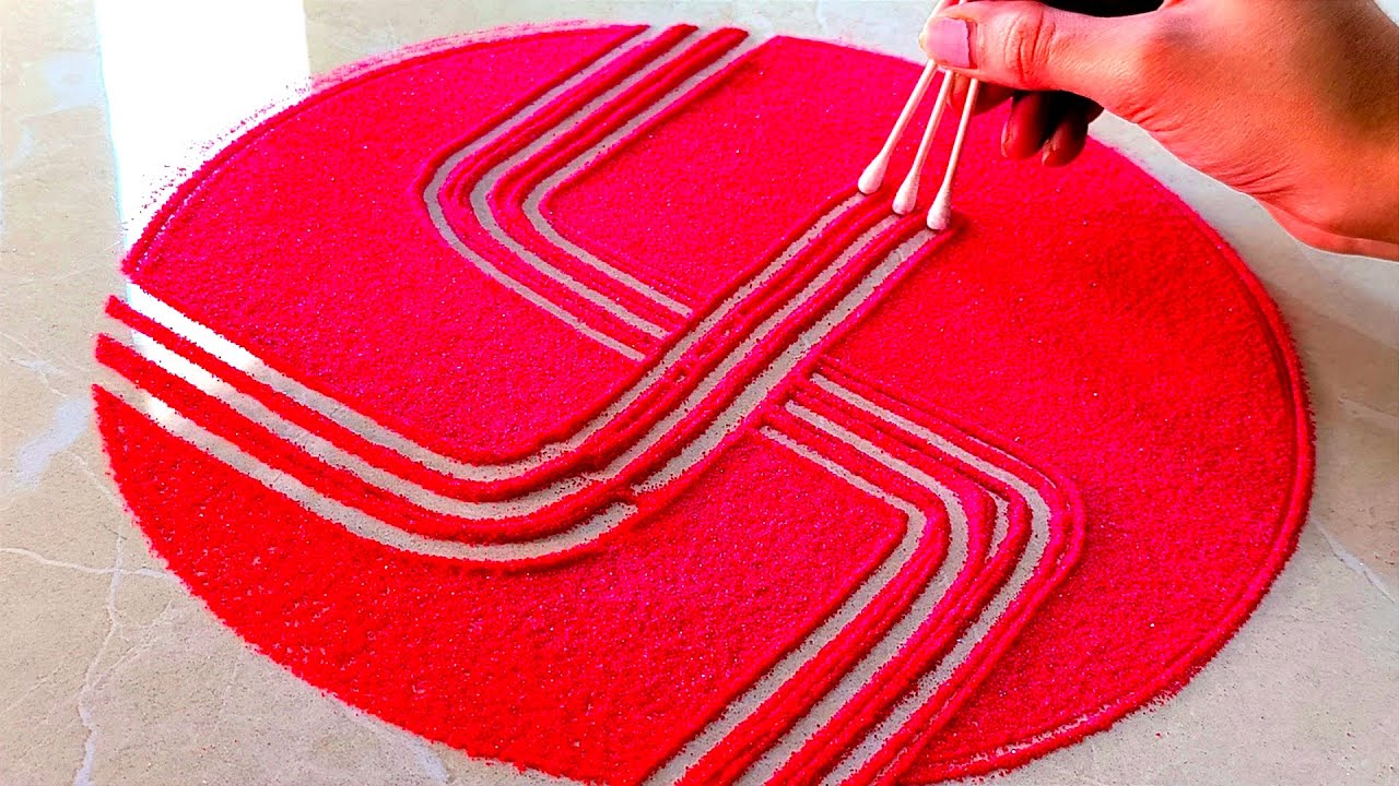 Easy Swastik rangoli for Diwali | Lakshmi Charan/ Diya/ Akash kandil rangoli | Happy Diwali rangoli