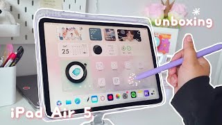 iPad Air 5 + Apple Pencil 2 Unboxing ☾ and affordable accessories