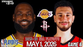 (LIVE) LeBron James vs  Alperen Şengün | Los Angeles Lakers vs Houston Rockets NBA Playoffs Game 6