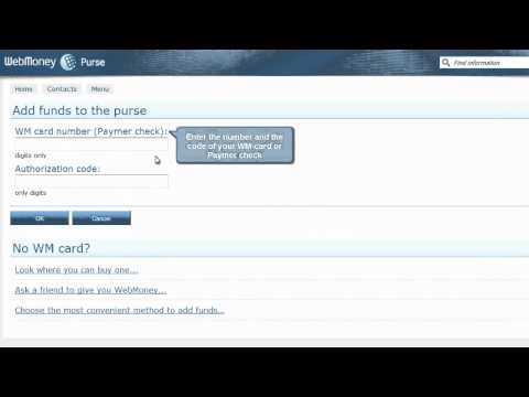 Video: Come Ricaricare Il Tuo Conto In WebMoney
