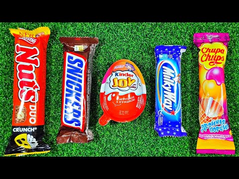 Satisfying video Asmr Lollipops candy and chocolate gummy candy Unboxing video Asmr