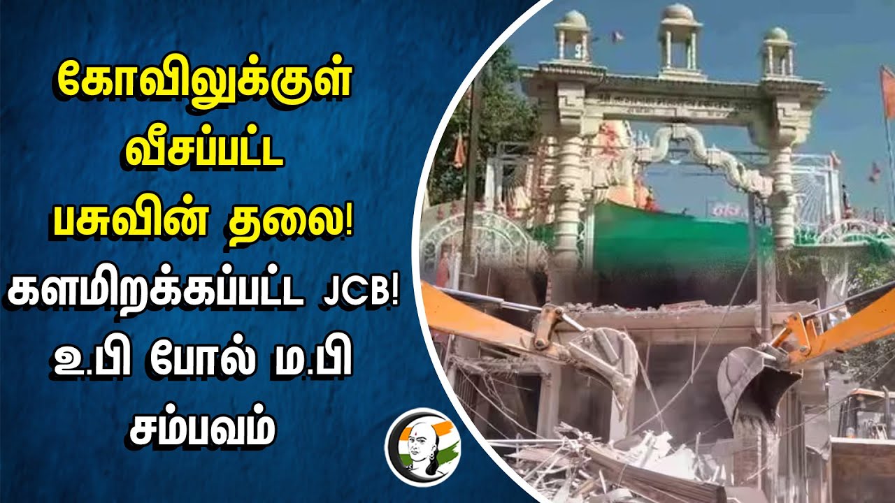 கோவிலுக்குள் வீசப்பட்ட பசுவின் தலை! களமிறக்கப்பட்ட JCB! UP போல் MP சம்பவம் | Mohan Yadav | Protest