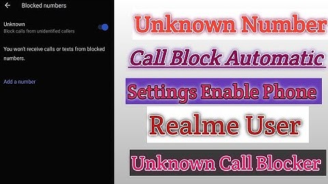 Unknown Number Call Block Automatic Unknown Call Automatic Rejected Unknown Call Ko Block Kaise Kare