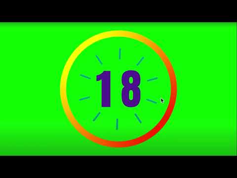 41 seconds countdown timer with number display & with Alarm 🔔|Greenscreen | copyright free