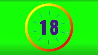 41 seconds countdown timer with number display & with Alarm 🔔|Greenscreen | copyright free