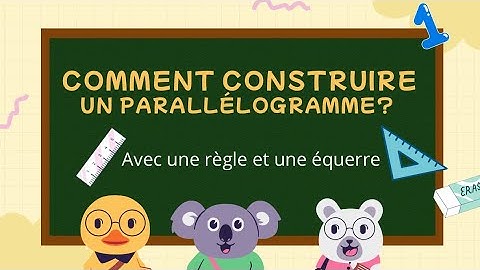Comment construire un parallélogramme avec une règle et une équerre #math 
