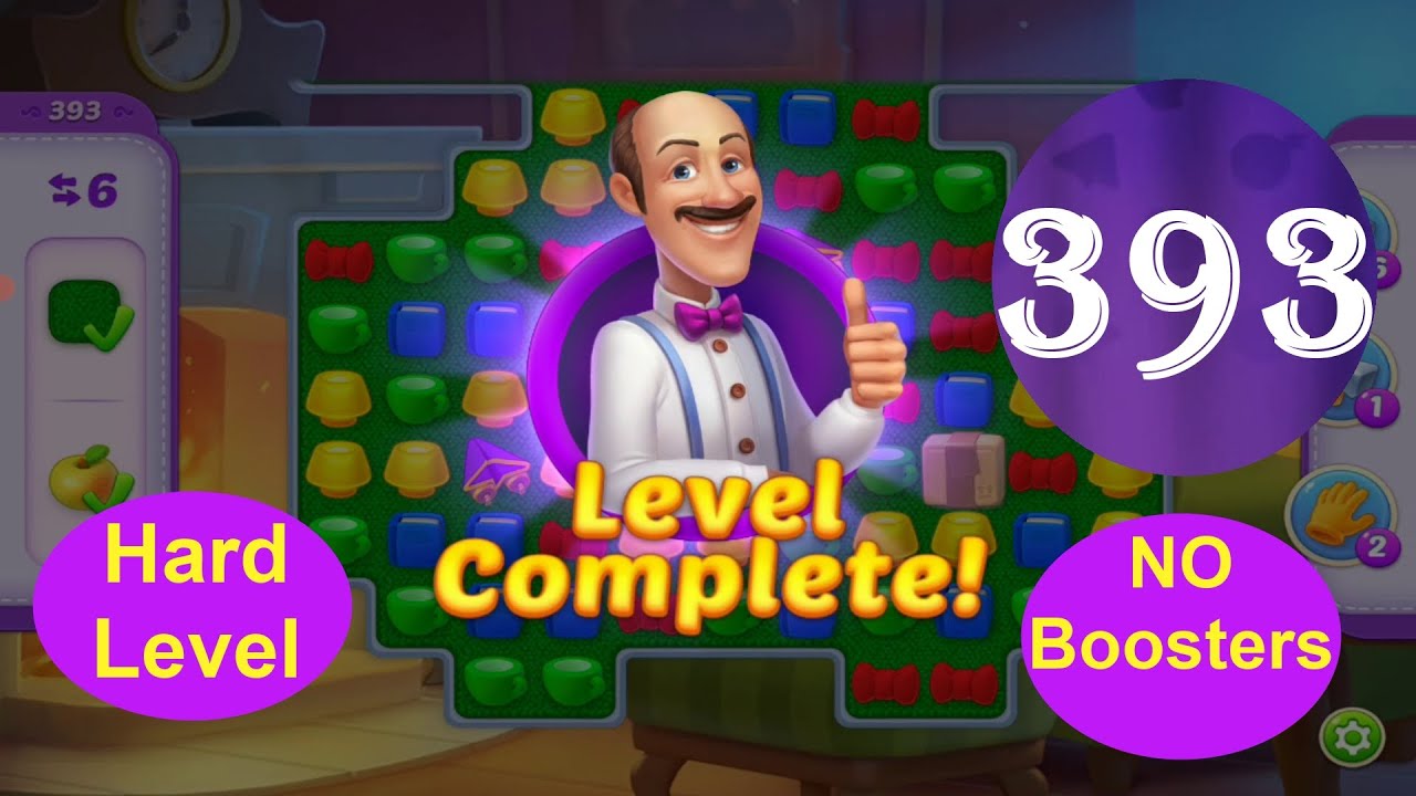 Homescapes Level 393 [23 moves] [2021] [HD] solution of Level 393 on