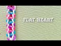 Rainbow Loom Bands Rubber band bracelet flat heart tutorial