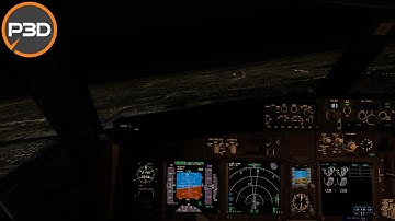 P3Dv5 - PMDG 737 NGXu | Amsterdam RNP 18C Night procedure