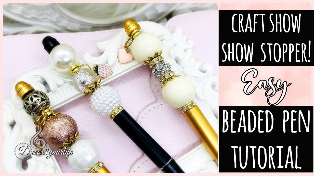 How to Make a Beadable Pen with chunky acrylic or silicone beads