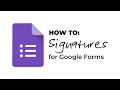 How to: Signature Add-on for Google Forms