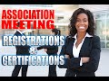 Certifications and registration government contractors association meeting