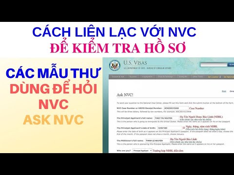 Cách Liên Lạc Với NVC Kiểm Tra Hồ Sơ - Các Mẫu Thư Dùng Để Hỏi NVC/ASK NVC