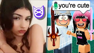 I Hired An E-GIRL To Play Roblox BLADE BALL VOICE CHAT...