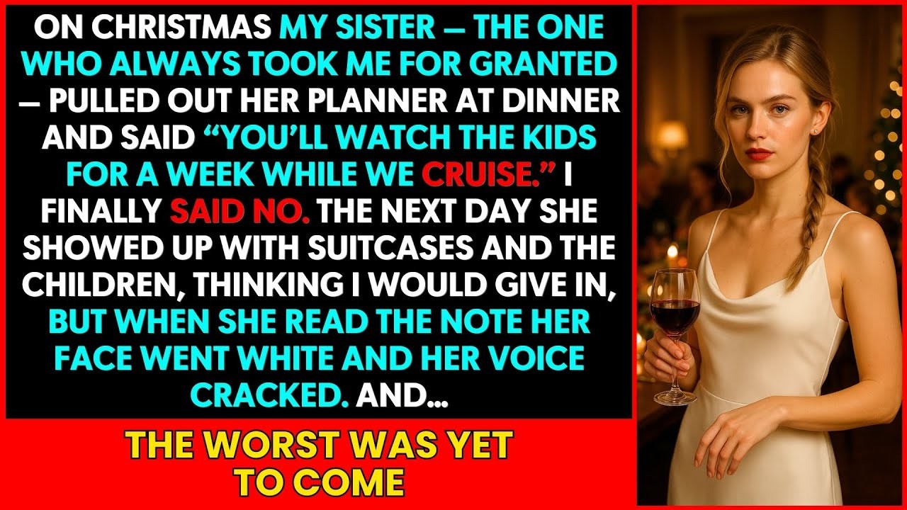 On Christmas, My Sister — Who Always Took Me For Granted — Shockingly Pulled Out Her Planner...