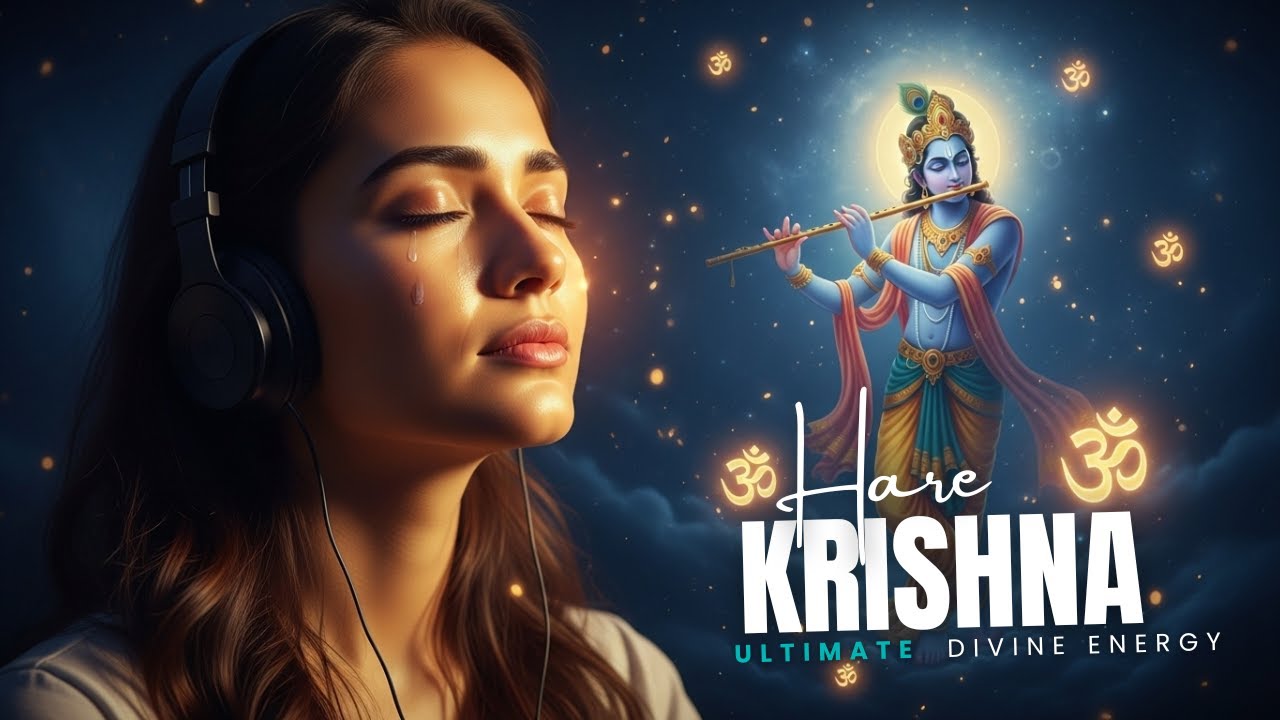 Hare Krishna Hare Rama Mantra to feel your soul | Relaxing Music| Krishna Flute