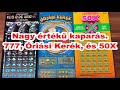 Nagy Értékű kaparás. 777, Óriási Kerék, és 50X