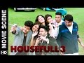 Akshay riteish abhishek meet boman  housefull 3  movie scene