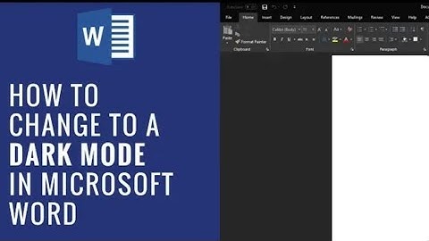 How to Enable Dark Mode in Microsoft Word-MS Office dark mode || Latest Tutorial 2020