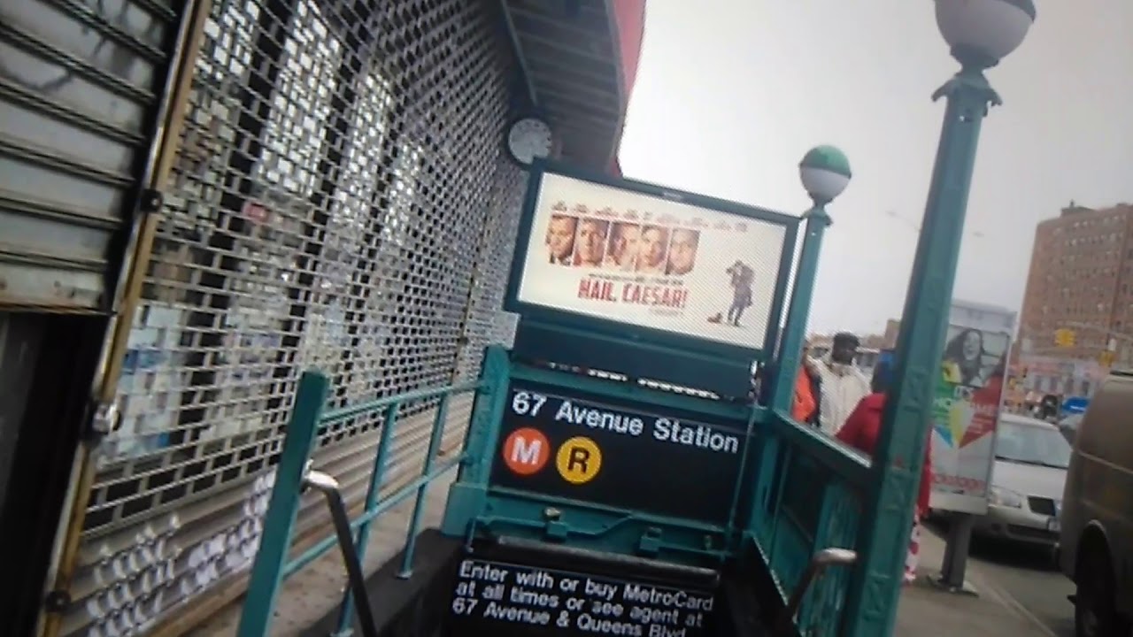 67 Avenue Rd (M) (R) Trains 67 Avenue Station - YouTube