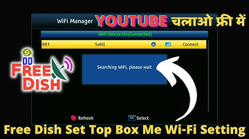 Dd Free Dish Set Top Box में Internet कैसे जोड़े और YouTube कैसे चलाए MPEG 4 Box Internet setting