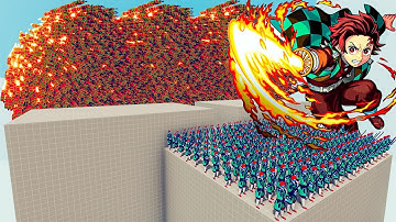 200x TANJIRO KAMADO + 1x GIANT vs EVERY GOD - Totally Accurate Battle Simulator TABS