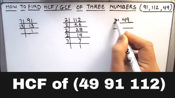 How to Find HCF / GCF of Three Numbers / Finding HCF of Three Numbers / GCF of three numbers
