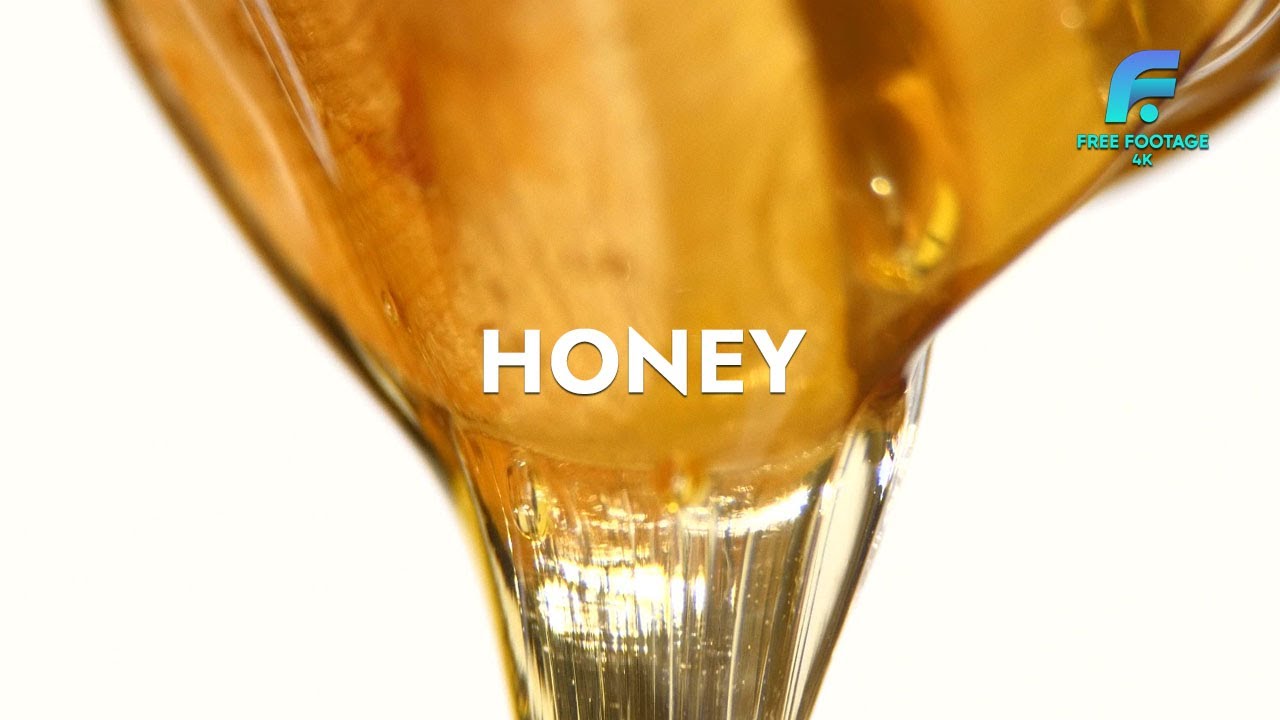 Honey Dripping On White | 4K Footage