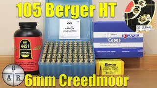6Mm Creedmoor - 105 Berger With Imr 4451 Test With Ruger Precision Rifle