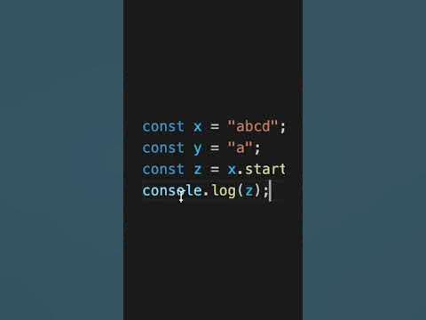startsWith() & endsWith() #javascript - YouTube
