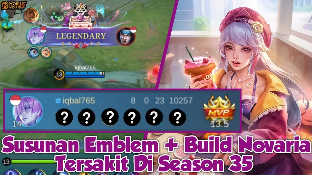 Susunan Emblem + Build Novari Tersakit Di Season 35 | Mobile Legends