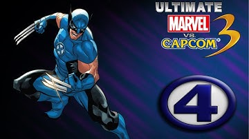 Ultimate Marvel vs Capcom 3 Wolverine / Wolverine Fantastic Four Uncany MOD Arcade Mode gameplay